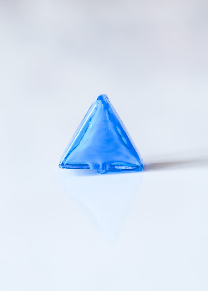blauwe driehoek glaskraal