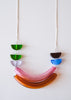 kleurrijke lange halsketting met kralen van muranoglas
