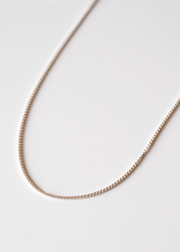 zilveren box chain ketting