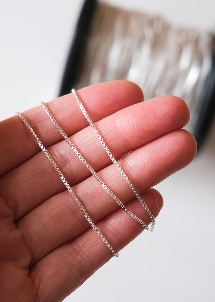 zilveren box chain ketting