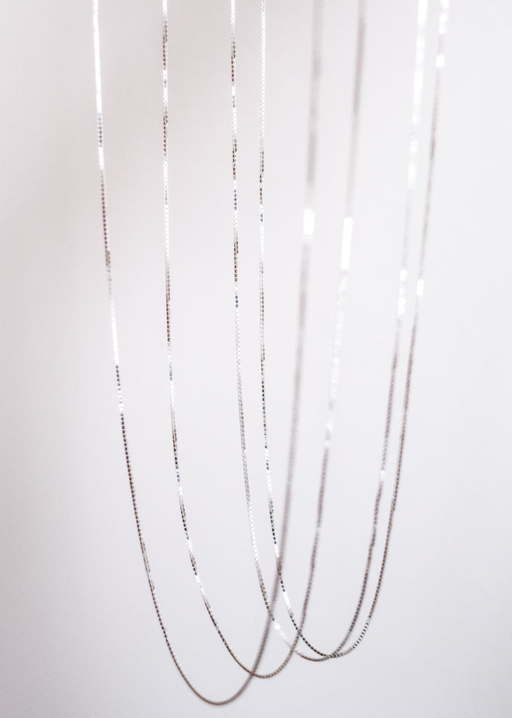 zilveren box chain ketting