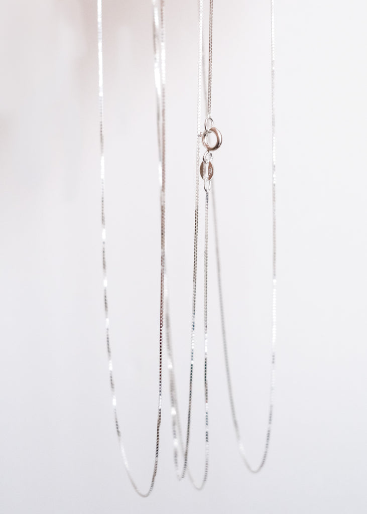 zilveren box chain ketting