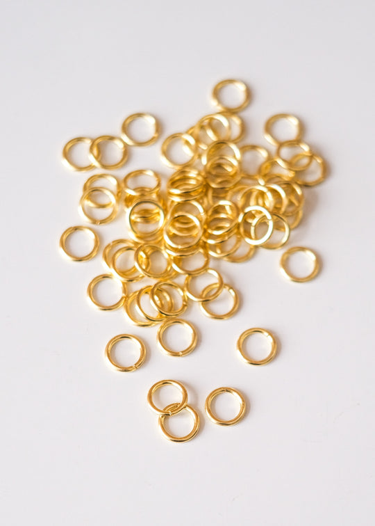 Open ringetje verguld, 7 mm