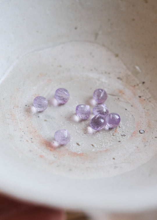 Briolette onion lichte amethist
