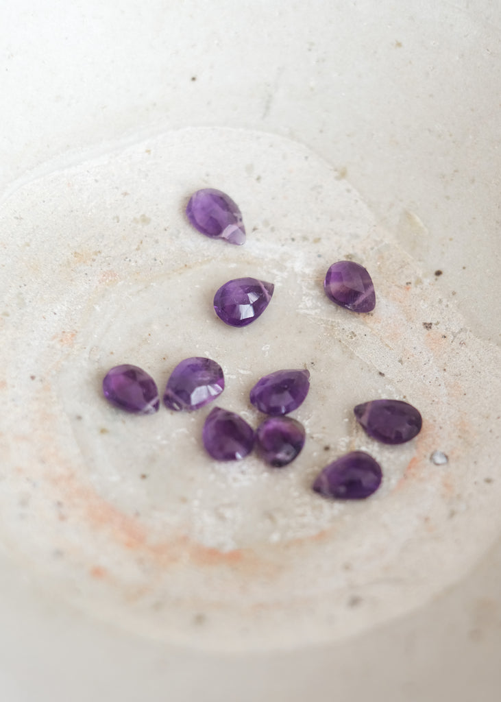 amethist briolette kralen