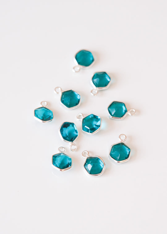 Bedel hexagon apatiet, zilver