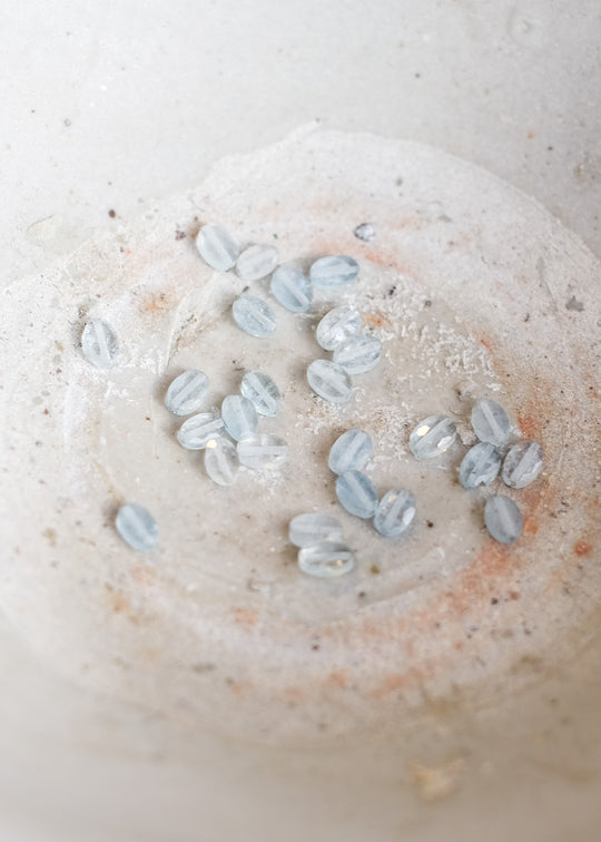 Kralen ovaal aquamarijn