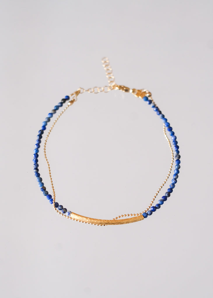 armband met lapis lazuli kralen