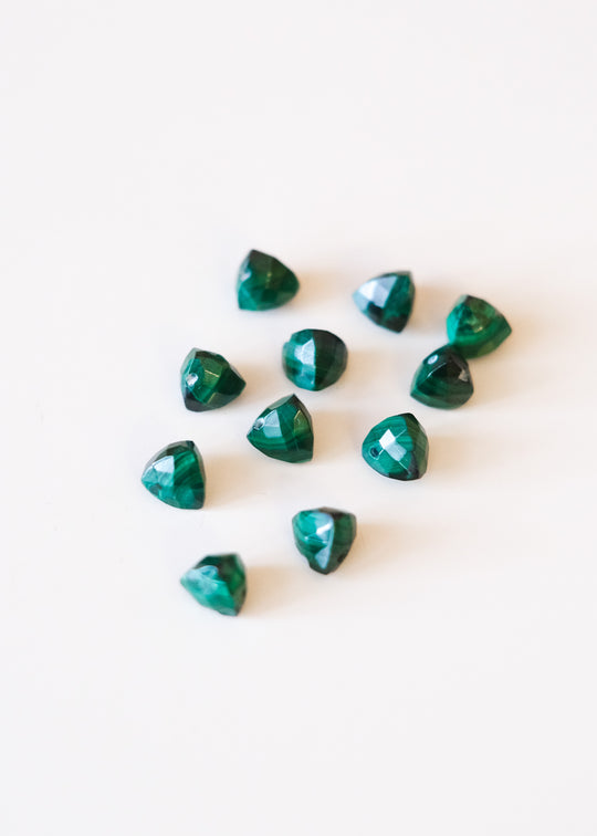 Briolette trillion malachiet