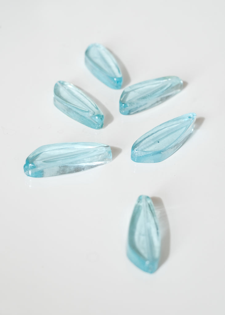kraal muranoglas transparant blauw