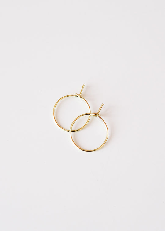 Creool oorsteker mini, goud