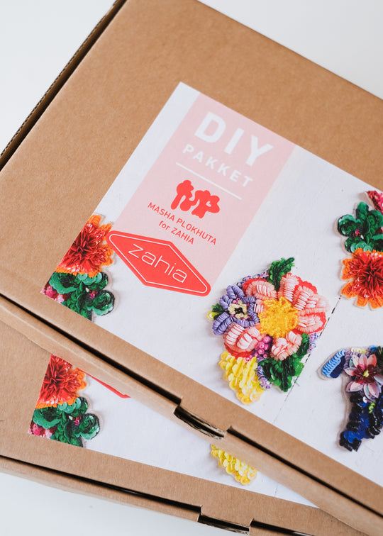 DIY pakket bloemenpatch, oranje