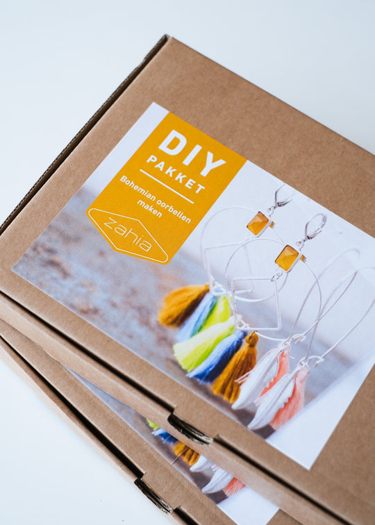 DIY pakket Boho oorbellen, zilver