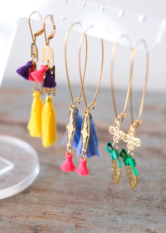 DIY pakket Boho oorbellen, goud