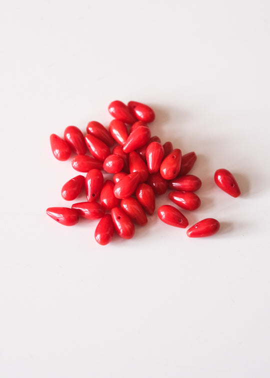 Briolettes rode bamboekoraal