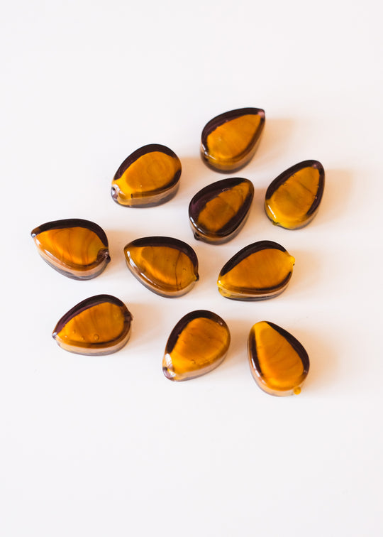 Murano druppel Sommerso, caramel