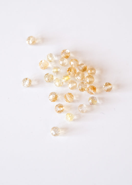 Kralen bolletjes citrine