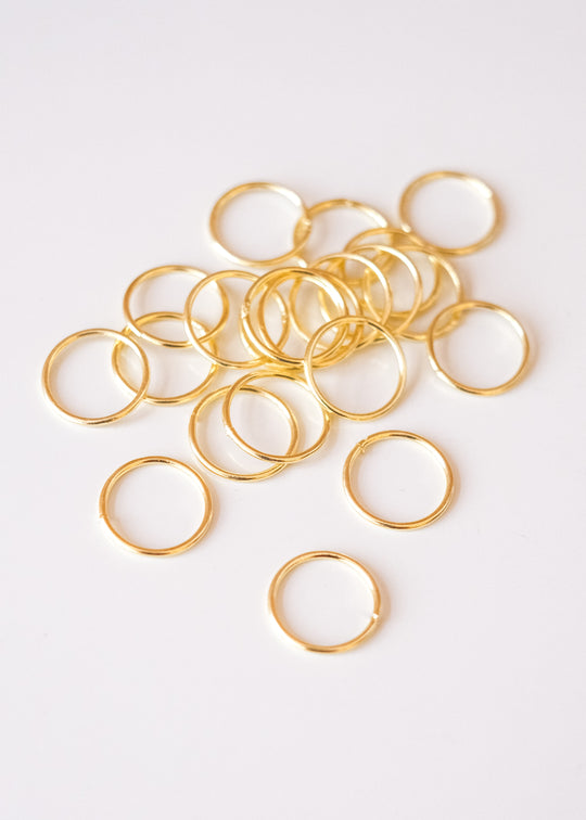 Gesloten ringetje verguld, 13 mm