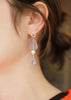 zilveren oorbellen met amethist en parel