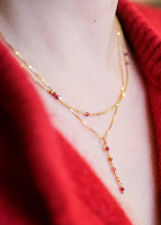 Fijne halsketting met mini kraaltjes