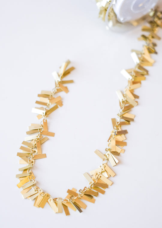 Ketting met rechthoekige plaatjes