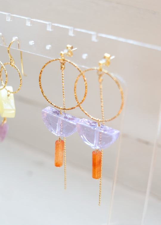 Oorstekers met Murano en aragoniet