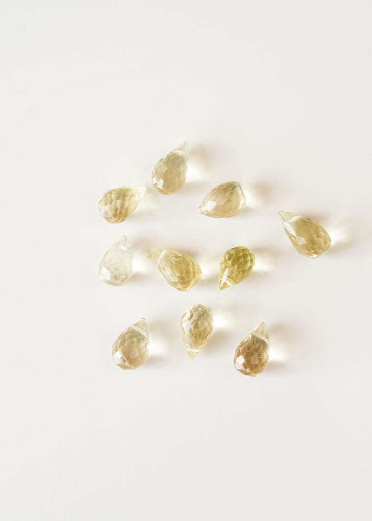 lemon kwarts briolette kralen