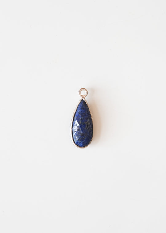 Hanger druppel lapis lazuli, zilver