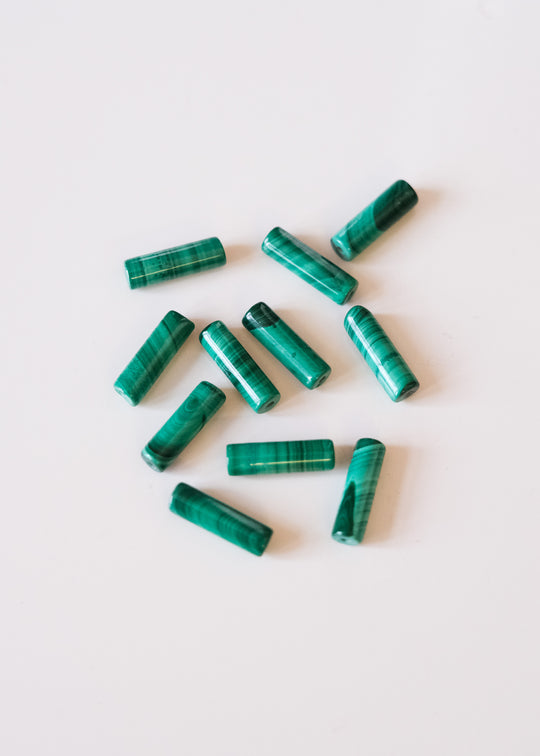 Kralen buisjes malachiet