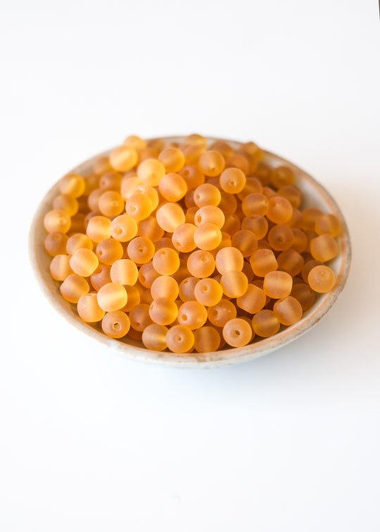 Mat bolletje 6mm, okergeel