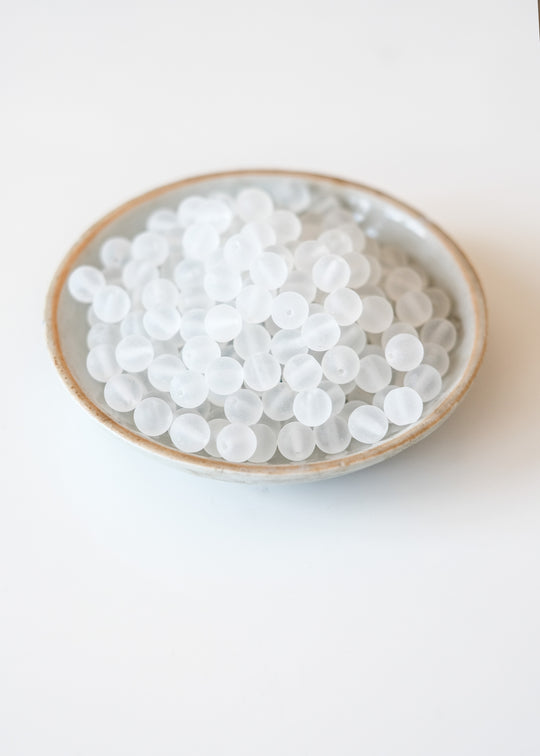 Mat bolletje 6mm, wit