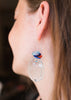 oorbellen met blauw muranoglas