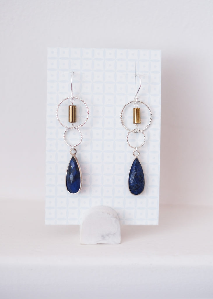 oorbellen met lapis lazuli
