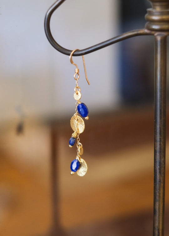 Oorhangers met lapis lazuli