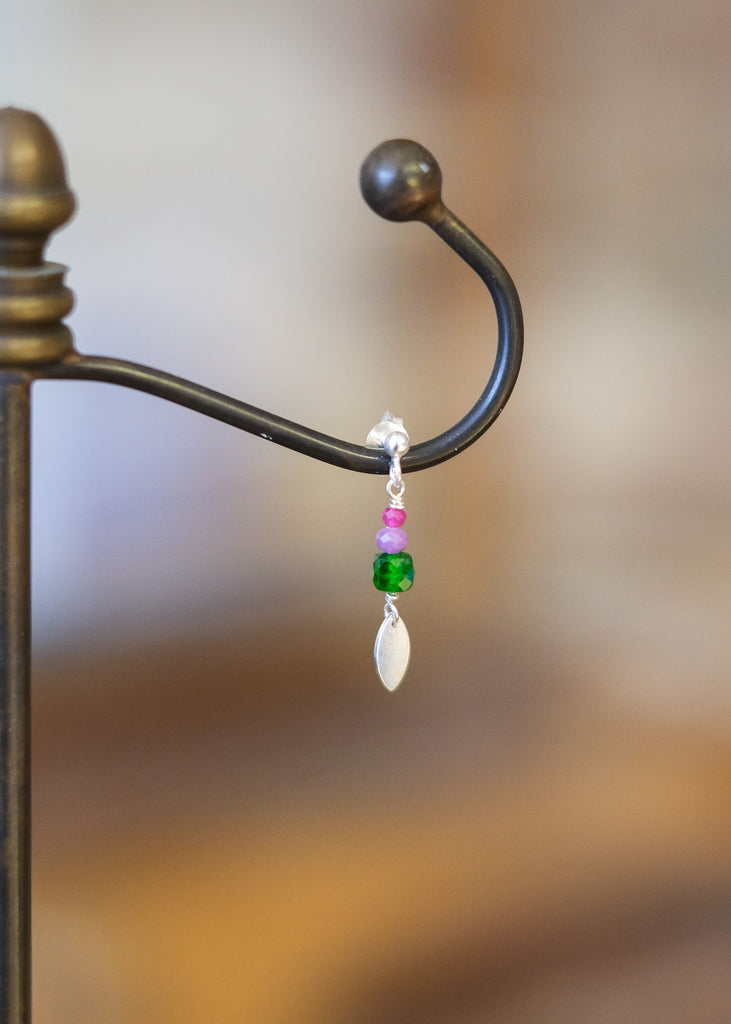 zilveren oorstekers met mix edelsteentjes voor kinderen