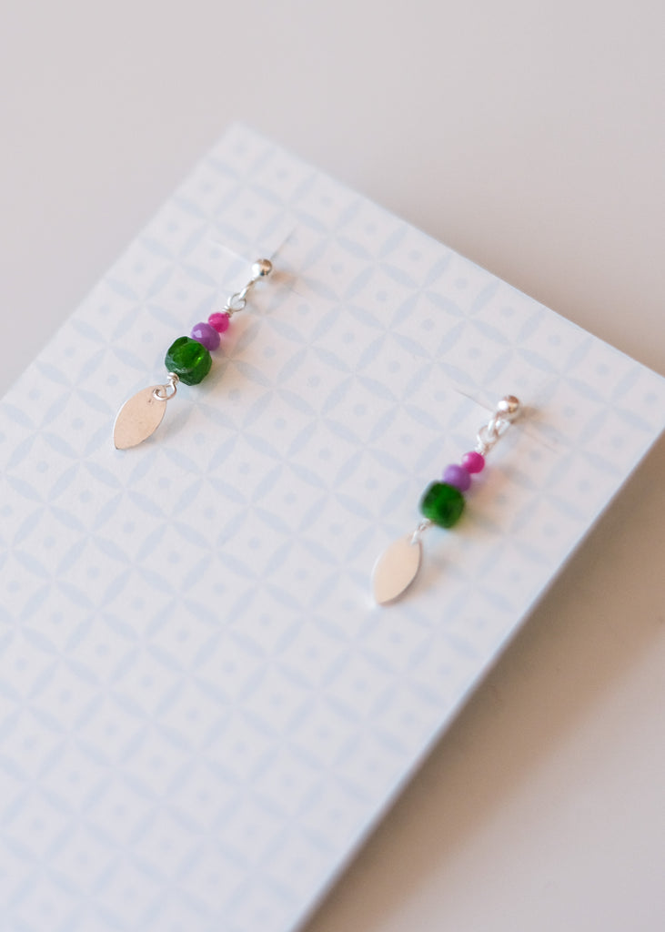 zilveren oorstekers met mix edelsteentjes voor kinderen