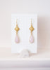 oorhangers met roze en gele chalcedoon
