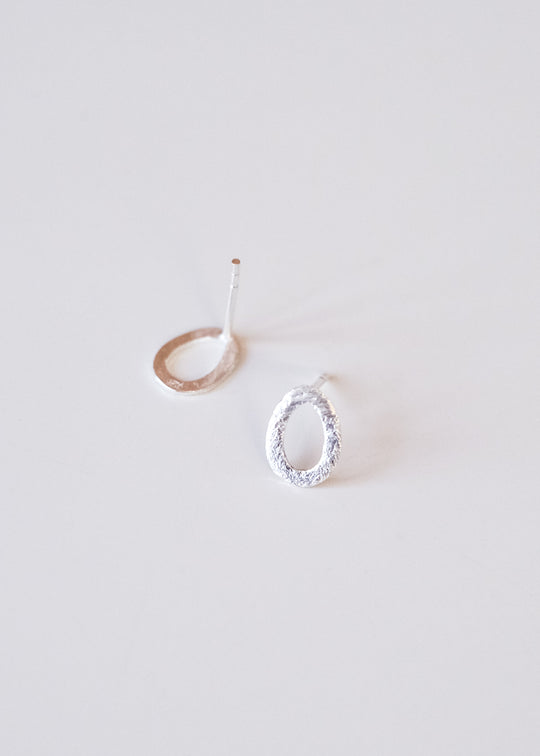 Oorsteker open druppel zilver