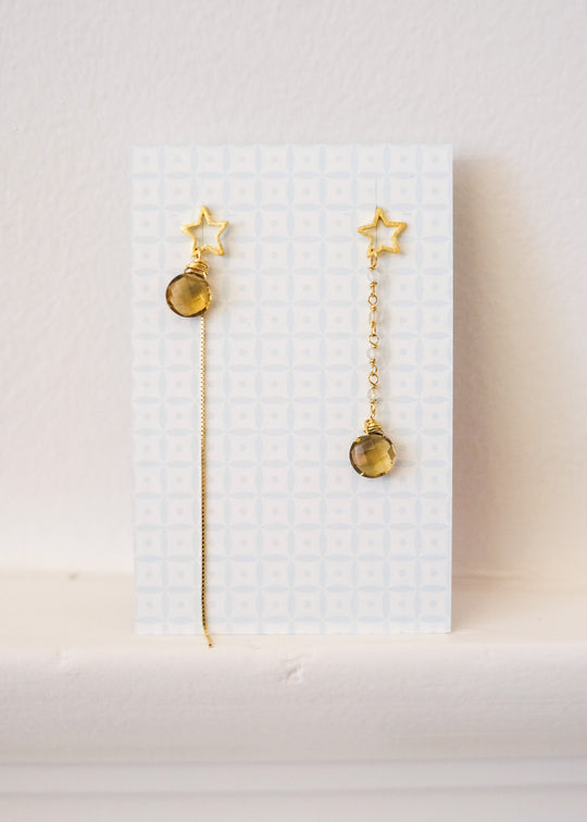 Sterretjes oorstekers met gouden kwarts