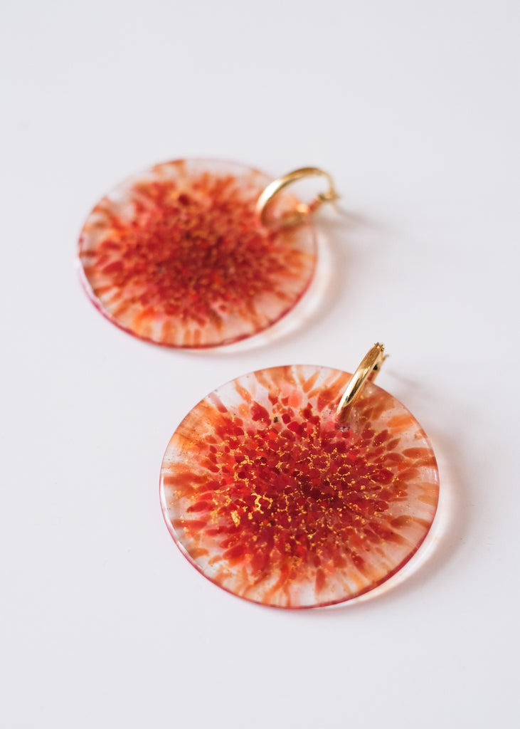 creolen met vintage muranoglas