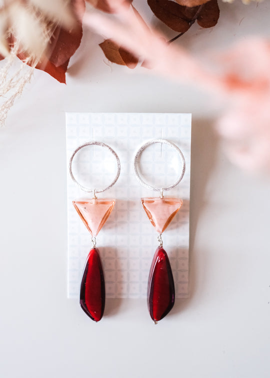 Zilveren oorstekers met Muranoglas