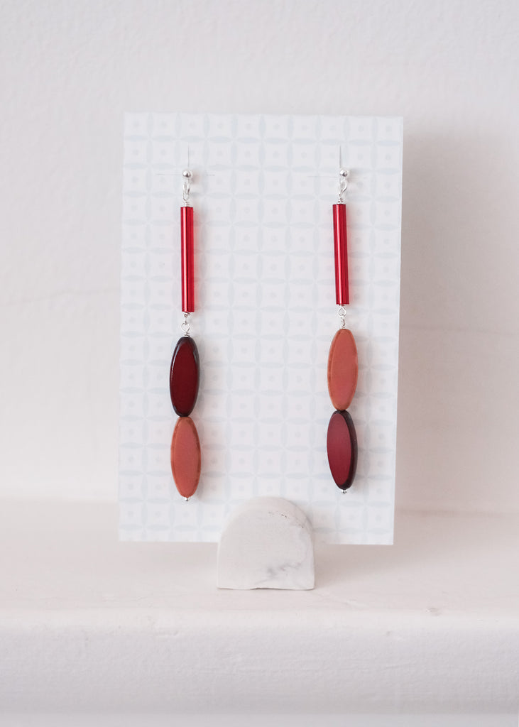 oorstekers met tsjechische glaskralen