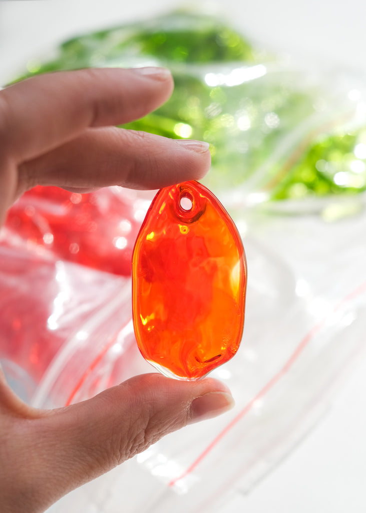muranoglas hanger fel oranje