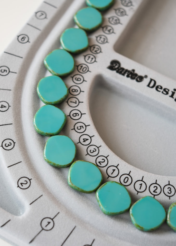 petroleumblauwe glaskralen