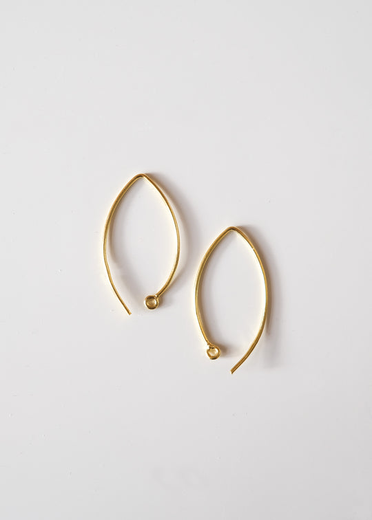 Strakke oorhaak verguld