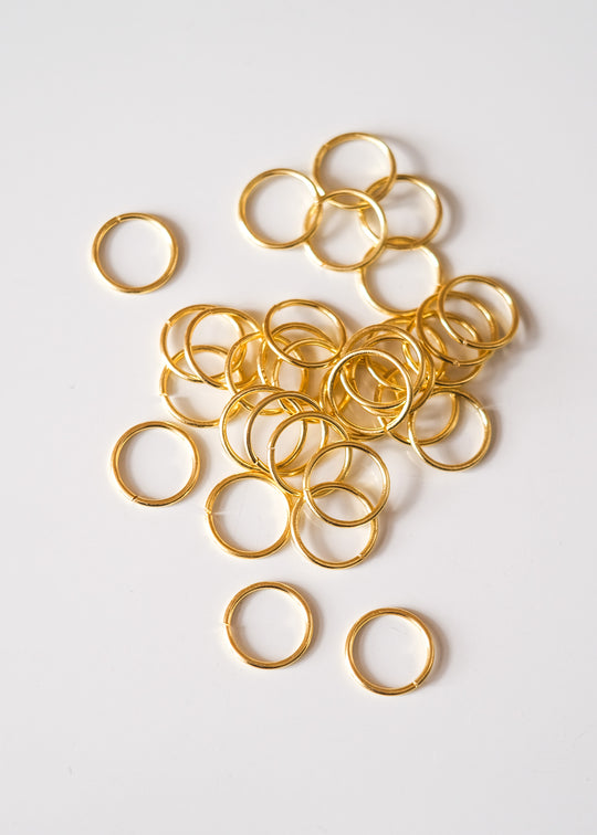 Open ringetje verguld, 11 mm