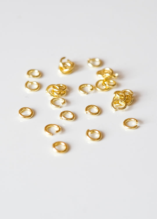 Open ringetje verguld, 5 mm