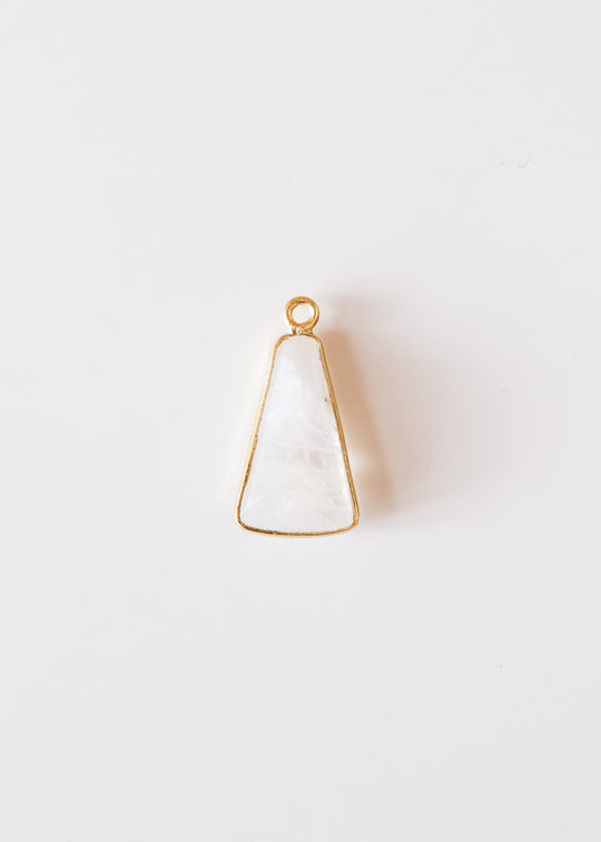 Hanger waaier maansteen, verguld