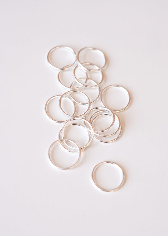 Open ringetje zilver, 13 mm