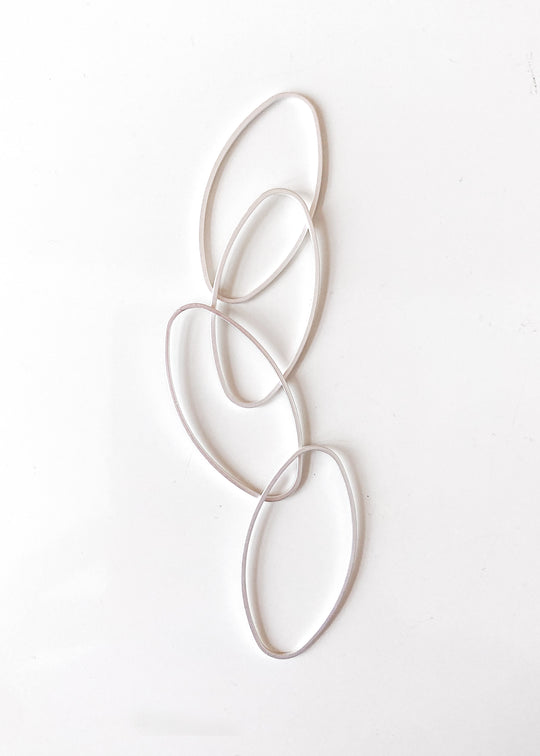 Schakel ovaal mat zilver, medium